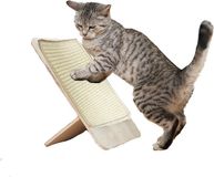 Merkloos / Sans marque Wan GmbH Krabmat gekantelde kat sisal helling - L-vorm huisdier krabpaal met vervanging - wit