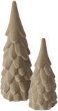 Boltze Home decoratief kerstboom 2-delig h22 cm polyresin beige