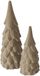 Boltze Home decoratief kerstboom 2-delig h22 cm polyresin beige
