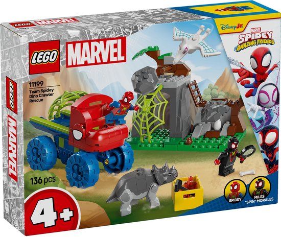 LEGO - Spidey and his Amazing Friends LEGO Marvel Spidey en zijn geweldige vriendjes Team Spidey reddingsmissie met dinotruck - 11199