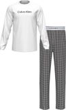 Calvin Klein Underwear Pyjama Ls Tee Pant Set Classic White Top/summit Plaid XL Katoen
