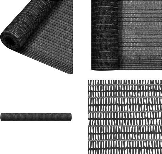 vidaXL Privacynet 75 g/m² 1,8x25 m HDPE Antracietkleurig