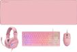 Mars Gaming MCP-RGB3P toetsenbord Inclusief muis Gamen USB QWERTY Portugees Roze
