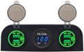 ProRide Chargeur USB de voiture 12V 4 ports - QC3.0 - P12526 - Panneau triple en saillie avec voltmètre