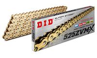 DID 525ZVM-X CHAIN (Gold & Gold) - Length: 108 links with rivet joint (ZJ)