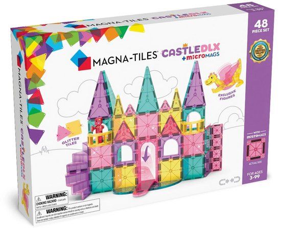 Magna-Tiles Castle DLX - 48 stuks - Magnetisch Bouwset - Vanaf 3 jaar