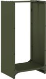 vidaXL - Porte-bûches - 40x30x80 cm - Acier laminé à froid - Vert olive