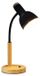 Lampe de bureau LED, bois, 3 températures de couleur, noir