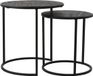 Light & Living Bijzettafel Doba - Antiek Zwart - Ø50cm - Industrieel