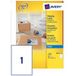 Avery Inkjet - Wit - 199.6 x 289.1 mm 100 etiket(ten) (100 vel(len) x 1 adresetiketten