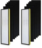 PureMate HEPA-filtersysteem voor PureMate PM 520, H13-klasse, met actieve koolfilter, bestaande uit 2 voorfilters en 8 HEPA-filters