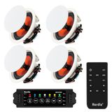 Herdio 6.5" 4 PCS 600 Watt plafondluidsprekers Home inbouw luidsprekersysteem perfect voor, keuken, slaapkamer, badkamer, overdekte patio