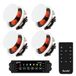 Herdio 6.5" 4 PCS 600 Watt plafondluidsprekers Home inbouw luidsprekersysteem perfect voor, keuken, slaapkamer, badkamer, overdekte patio