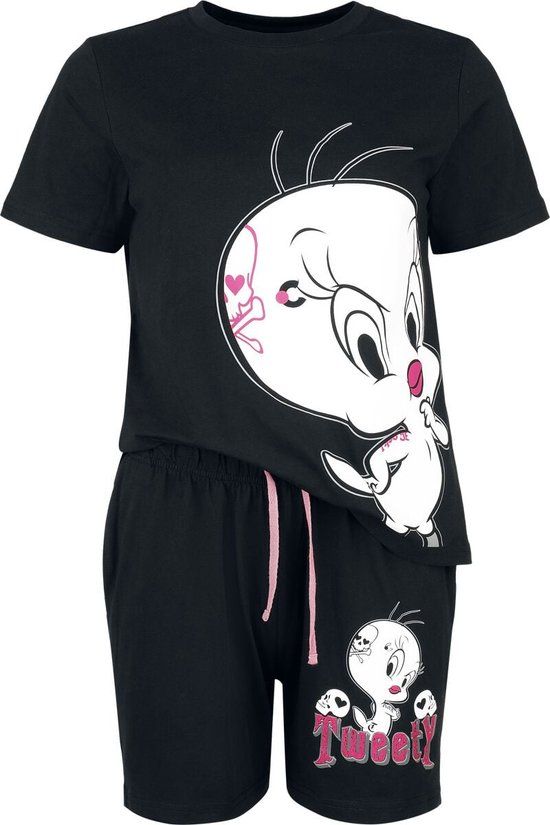 Looney Tunes Tweety Skull Pyjama meerkleurig Katoen - Dames - XXL