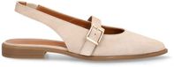 No Stress - Dames - Beige suède slingbacks - Maat 37