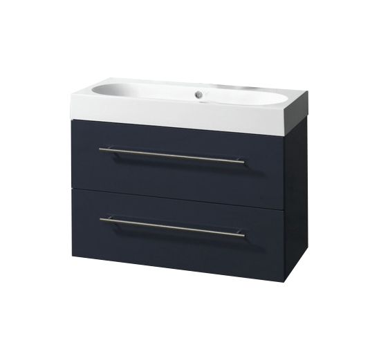 Badkamerplanet Badkamermeubel Trento Slim 80 cm Hoogglans Antraciet