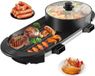 Merkloos Poêle électrique BBQ - Plaque de grill avec 5 vitesses réglables - Double fonction - Régulateur de température inclus - Noir