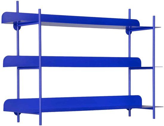 Present Time Cool Retro Wall Shelf - Blue