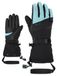 Ziener KALICE Skihandschoenen voor dames, wintersport, waterdicht, lange mouwen, zwart/blauw, maat 7,5