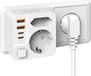 SURIGHT Ladron USB C stopcontacten - Multi USB stopcontact met 2 USB C PD20W en 2 USB A poorten - Kantoor - Keuken - Wit