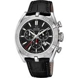 Jaguar J857/D Heren Polshorloge Chronograaf Zwart Leer Saffierglas 10 ATM