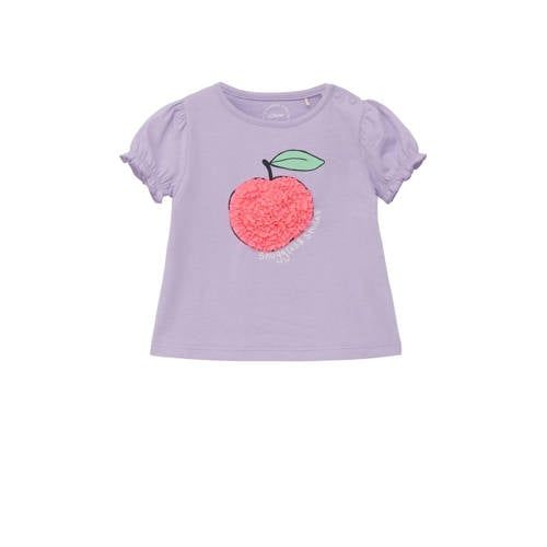 s.Oliver baby T-shirt with print lilac/pink