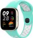 By Qubix Qubix Siliconen Sportband Turquoise met Wit Geschikt voor Xiaomi Redmi Watch 3