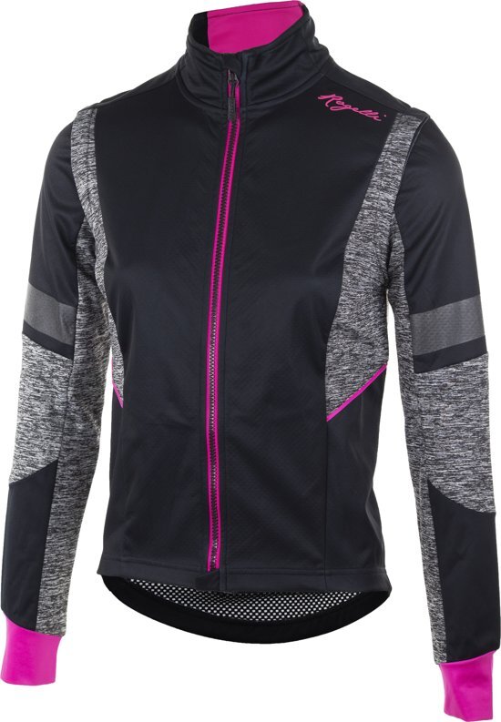 Rogelli Bliss Fietsjack - Dames - Maat XS - Zwart/Grijs/Roze