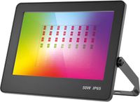 BES LED LED Breedstraler RGB met Afstandsbediening - Brinton Zentor - Dimbaar - 50 Watt - Zwart