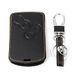 Happyit Lederen autosleutelhoesje sleutelhanger voor Renault Clio Scenic Megane Duster Sandero Captur Twingo Koleos 4 toetsen afstandsbediening (bruine lijn)