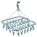 Étendage à linge pliable pour vêtements - 32 pinces - Bleu