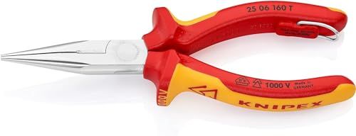 Knipex Platspitse Tang met Zijsnijder 160mm - VDE Geïsoleerd