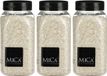 Mica Decorations decoratie steentjes / granulaat - 3x - 650 ml - 2-4 mm - mat wit - siergrind
