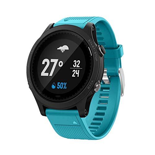 Topten Quick Fit 22 mm siliconen sporthorlogeband polsband, vervangende accessoires polsband, compatibel voor Garmin Forerunner 935/Fenix 5/Fenix 5 Plus/Fenix 6/Fenix 6 Pro Smartwatch (blauw)