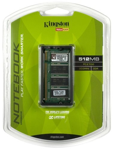 Kingston Technology ValueRAM 512MB DDR SDRAM 333MHz 0.5GB DDR 333MHz werkgeheugen (DDR SDRAM, 333MHz, 0,5GB, DDR 333 MHz)