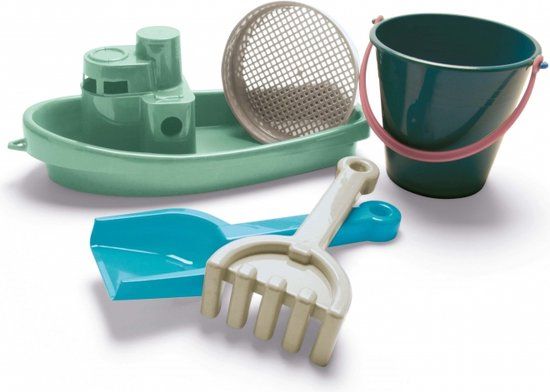 Dantoy Blue Marine Toys - Boot en emmerset (5-delig) - Gerecycled Plastic - 2+