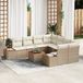 vidaXL Banc de jardin beige polyrattan