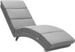 Casaria Relaxfauteuil London - Ligstoel Lounge Verchroomd - Grijs Geweven
