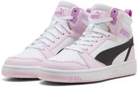 PUMA Rebound V6 Mid Jr Unisex Sneakers - PUMA White-PUMA Black-Pearl Pink