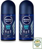 Nivea Men Déodorant Roller Dry Fresh 48 Uur Bescherming - 2 x 50 ml