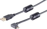 1x 1aTTack.de USB-A haakse kabel, Micro-B, 2.0, 90° rechts, 1m
