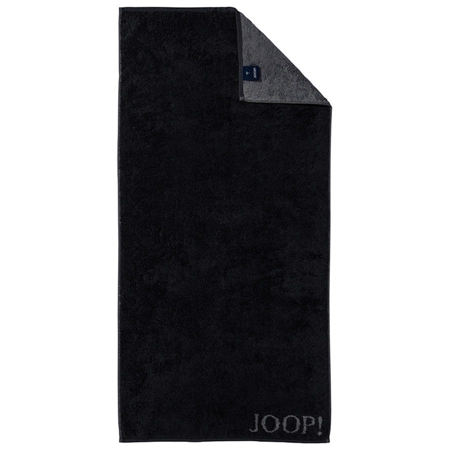 JOOP! handdoek Classic Doubleface 1600 - zwart - 50 x 100 cm