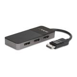 StarTech.com 3-Port DisplayPort 1.4 Splitter, DisplayPort naar 3x DP Multi-Monitor Adapter, Triple 4K Computer MST Hub, USB Bus-Powered - Enkel Windows (MST14DP123DP)