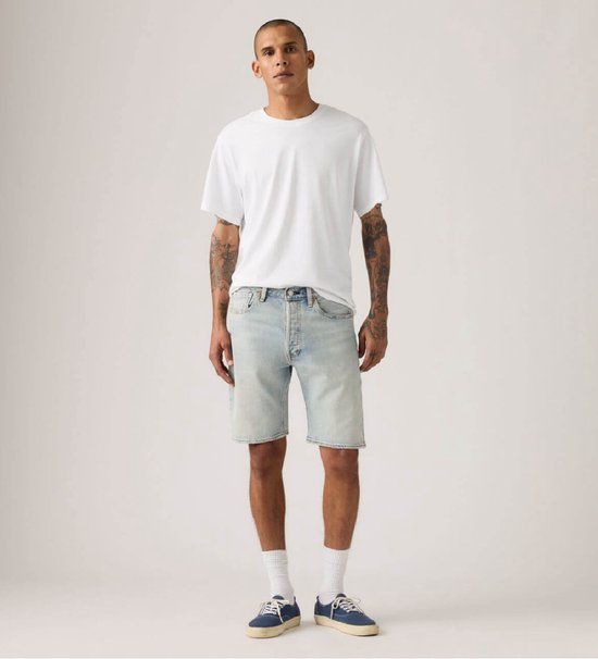 Levi's 501 Denim Short Lichtblauw - Maat W36 - Heren