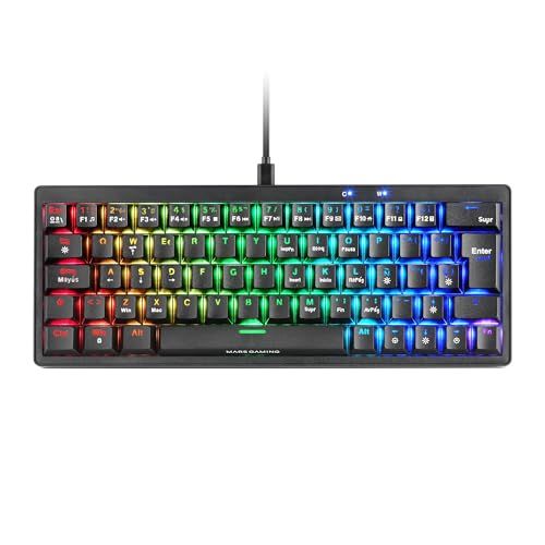 Mars Gaming MKMINIPRO Toetsenbord Gamen USB Frans Zwart