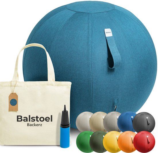 Backerz Zitbal 65 CM - Groen Blauw