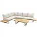 Suns Nardo hoek loungeset 3 delig naturel mixed weave / camel sand teak