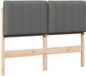 vidaXL Gestoffeerd hoofdbord met hoofdeinde Bruin en Lichtgrijs 120 cm