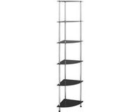 vidaXL - 6-laags Kastje - 30x30x160 cm - Zwart