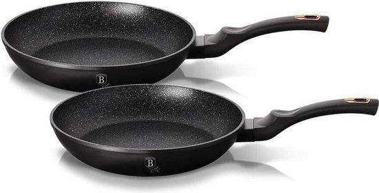 Berlinger Haus Koekenpan Set - Zwart Rose Goud - 2-delig
